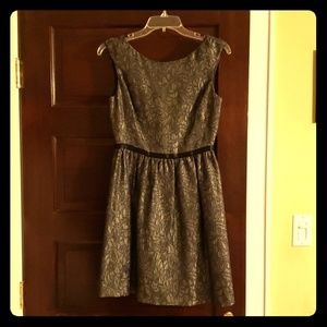Shimmery Gray and Black Sleeveless Dress, Size 4.